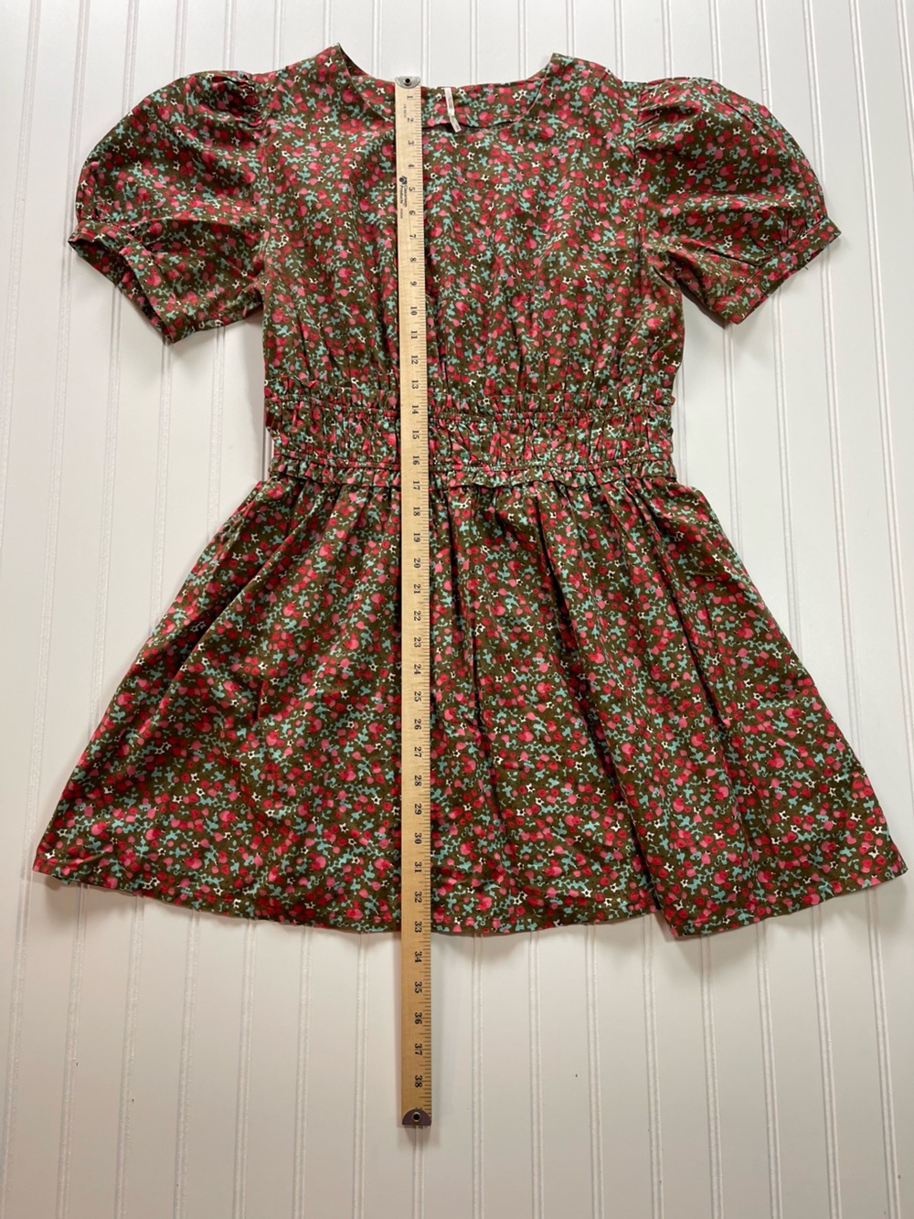 Free People Pennie Mini Dress in Brown Floral Combo - Size Large - Picture 5 of 9